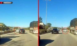 TRAFİKTE TEHLİKELİ ANLAR: DAKİKALARCA MAKAS ATTI