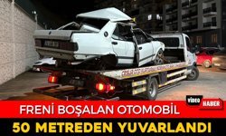 50 METREDEN YUVARLANDI: 2 YARALI