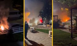 PARK HALİNDEKİ ARAÇ ALEV ALDI