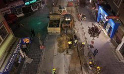 KARABÜK’TE ALTYAPI ÇALIŞMALARI GECE MESAİSİYLE SÜRÜYOR