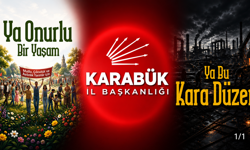 CHP KARABÜK İL BAŞKANLIĞI'NDAN 1 MAYIS MESAJI