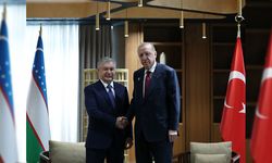 ERDOĞAN MİRZİYOYEV İLE TÜRKİSTAN'DA BİR ARAYA GELDİ