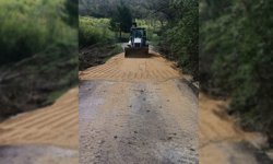 ESKİPAZAR'DA ÇÖKEN KOY YOLU ULAŞIMA AÇILDI