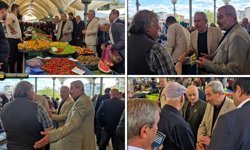 İYİ PARTİ TEŞKİLATI PERŞEMBE PAZARI ESNAFINI ZİYARET ETTİ