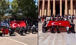 MOTORCULARDAN ANITKABİR'E "BAYRAK SÜRÜŞÜ"