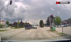 SAFRANBOLU'DA KIRMIZI IŞIK İHLALİ KAZAYA SEBEP OLDU