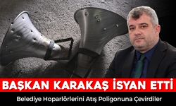 YENİCE'DE BELEDİYE HOPARLÖRLERİ KURŞUNLANDI