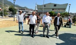 BAŞKAN ÇETİNKAYA YAPIMI DEVAM EDEN TEMA PARKLARI İNCELEDİ