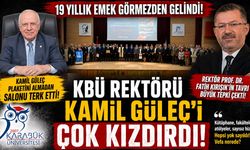 KBÜ REKTÖRÜ KAMİL GÜLEÇ’İ ÇOK KIZDIRDI SALONU TERK ETTİ