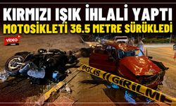 KAZADA MOTOSİKLETİ 36.5 METRE SÜRÜKLEDİ