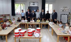 ŞEHİT AİLELERİ DERNEĞİNDEN MİNİK ÖĞRENCİLERE MÜZİK ALETİ DESTEĞİ