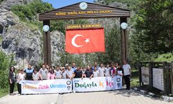 ÖĞRENCİLER 450 METRE YÜKSEKTEKİ KANYONU İZLEDİ