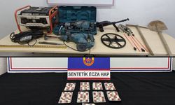 KARABÜK'TE KAÇAK KAZI VE UYUŞTURUCU OPERASYONU