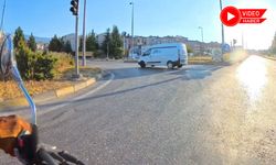 TRAFİK İHLALİ KASK KAMERASINA BÖYLE YANSIDI