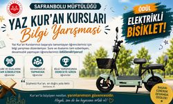 YAZ KUR'AN KURSU ÖĞRENCİLERİNE ELEKTRİKLİ BİSİKLETLİ BİLGİ YARIŞMASI