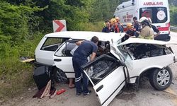 TIRIN ÇARPTIĞI OTOMOBİLDEKİ YARALI KADIN HAYATINI KAYBETTİ