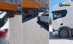 AĞIR TONAJLI ARAÇLAR MAHALLE ARALARINDA TEHLİKE SAÇIYOR