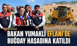 BAKAN YUMAKLI EFLANİ'DE BUĞDAY HASADINA KATILDI