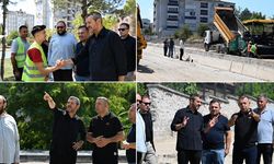 BAŞKAN ÇETİNKAYA SAHA ÇALIŞMALARINI YERİNDE İNCELEDİ