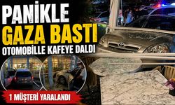 PANİKLE GAZA BASAN SÜRÜCÜ KAFEYE DALDI: 1 YARALI