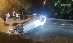 KARABÜK’TE OTOMOBİL TAKLA ATTI: 1 KİŞİ YARALANDI