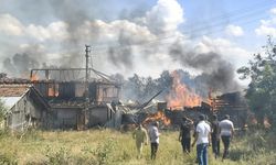 KASTAMONU'DA 2 EV, 1 AHIR VE 1 SAMANLIK ALEVLERE TESLİM OLDU