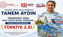 KARABÜKLÜ TANEM, MAVİ VATAN RESİM YARIŞMASINDA TÜRKİYE İKİNCİSİ