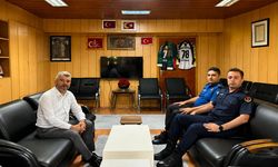YENİCE İLÇE JANDARMA KOMUTANI'NDAN BAŞKAN'A ZİYARET