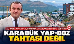 ALİ YAVUZ'DAN KAVŞAK ÇALIŞMASININ ZAMANLAMASINA TEPKİ