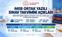 MEB ORTAK YAZILI SINAV TAKVİMİNİ AÇIKLADI
