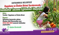 SAFRANBOLU BELEDİYESİ’NDEN ÜCRETSİZ TARIM EĞİTİMİ