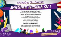 SAFRANBOLU'DA ÖĞRENCİLERE KIRTASİYE DESTEĞİ KAMPANYASI