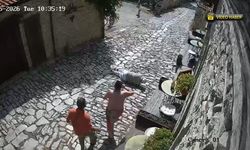 SAFRANBOLU’DA YAŞLI ADAMIN DÜŞTÜĞÜ ANLAR KAMERADA