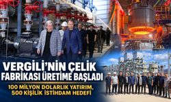 VERGİLİ'NİN ÇELİK KÜTÜK DÖKÜM FABRİKASI ÜRETİME BAŞLADI