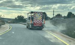 BOLU’DA KÖY YOLLARINDA ASFALT VE ÇİZGİ ÇALIŞMASI