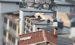 EREĞLİ'DE FIRTINA KIZ YURDUNUN ÇATISINI SÖKTÜ