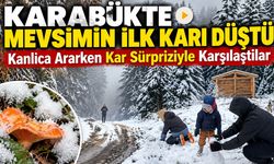 KARABÜK'TE MEVSİMİN İLK KARI DÜŞTÜ