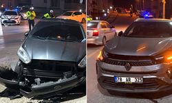 KARABÜK'TE İKİ OTOMOBİL ÇARPIŞTI: 2 YARALI