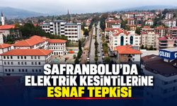 SAFRANBOLU'DA ELEKTRİK KESİNTİLERİNE ESNAF TEPKİSİ