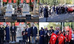 ÖĞRENCİLER ŞEHİT ALİCAN ÖZTÜRK'Ü KABRİ BAŞINDA ANDI