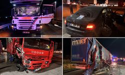 ESKİPAZAR'DA ZİNCİRLEME KAZA: 3 YARALI