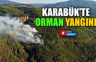 KARABÜK'TE ORMAN YANGINI: 2 HELİKOPTERLE MÜDAHALE EDİLİYOR