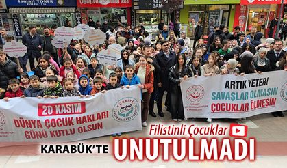 KARABÜK'TE FİLİSTİNLİ ÇOCUKLAR UNUTULMADI