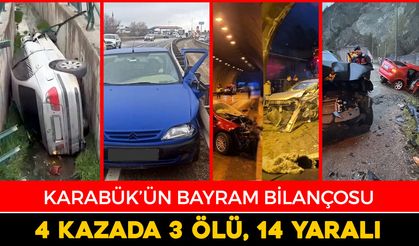 KARABÜK’TE BAYRAM BİLANÇOSU AĞIR: 4 KAZADA 3 ÖLÜ, 14 YARALI