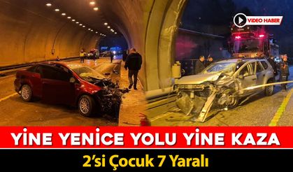 YİNE YENİCE YOLU YİNE KAZA: 2'Sİ ÇOCUK 7 YARALI