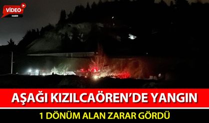 AŞAĞI KIZILCAÖREN'DE YANGIN: 1 DÖNÜM ALAN ZARAR GÖRDÜ