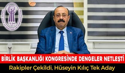 KARABÜK ESNAF ODALARI BİRLİĞİNE HÜSEYİN KILIÇ TEK ADAY