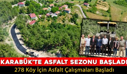 KARABÜK'TE ASFALT SEZONU BAŞLADI
