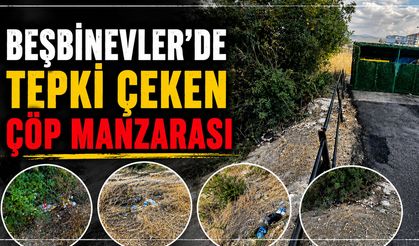 BEŞBİNEVLER’DE TEPKİ ÇEKEN ÇÖP MANZARASI