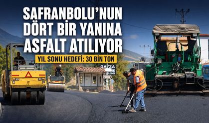 SAFRANBOLU’NUN DÖRT BİR YANINA ASFALT ATILIYOR